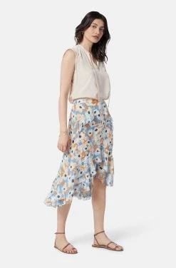 Joie Brigida Midi Silk Skirt -Joie Shop 22 1 008893 SK00696 PRSNBLMLT Brigid 3