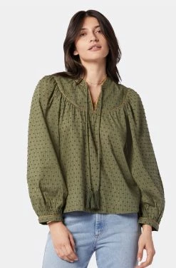 Joie Keena Long Sleeve Cotton Top