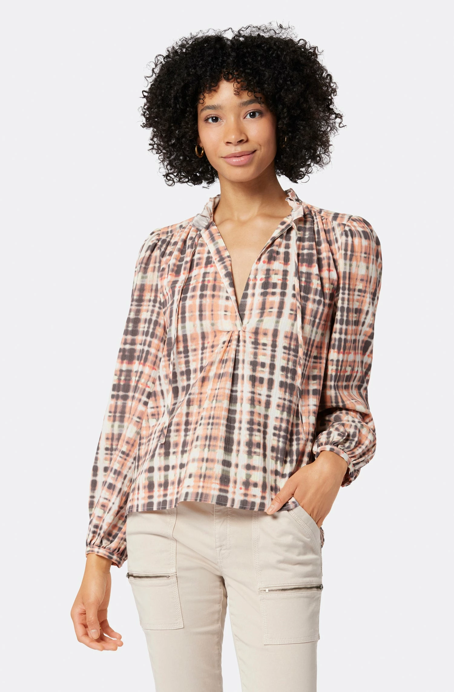 Joie Jindrah Long Sleeve Cotton Top 1 Joie Jindrah Long Sleeve Cotton Top