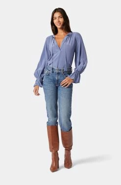 Joie Cecarina Long Sleeve Silk Top