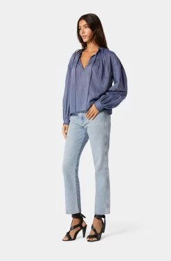 Joie Marquet Long Sleeve Cotton Top 10 Joie Marquet Long Sleeve Cotton Top -Joie Shop 22 3 009125 TP05408 ESTATEBLUEPORCELAIN MARQUET 3