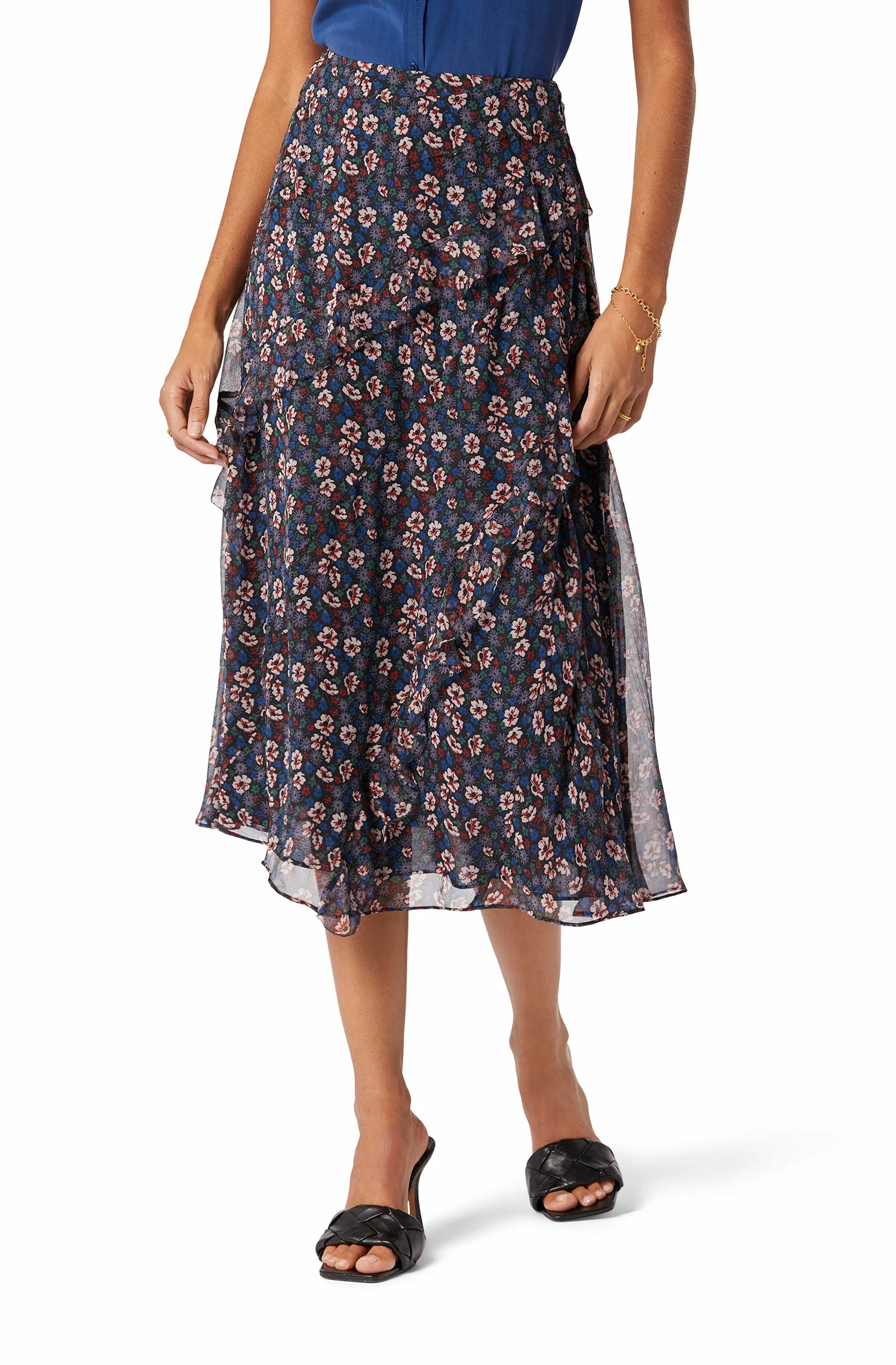Joie Caillie Midi Silk Skirt 1 Joie Caillie Midi Silk Skirt