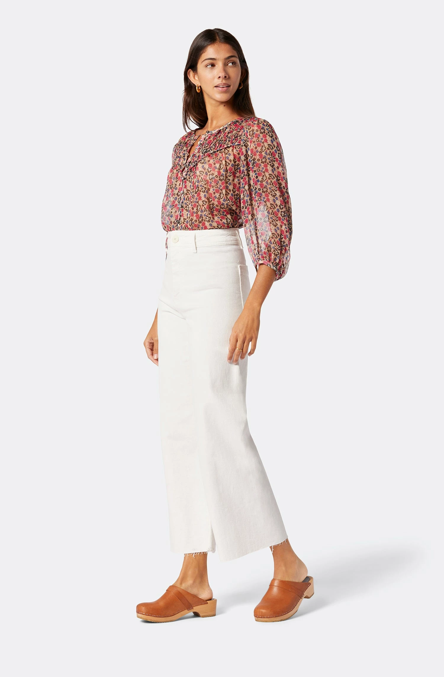 Joie Fanning Long Sleeve Silk Top 4 Joie Fanning Long Sleeve Silk Top - Image 4