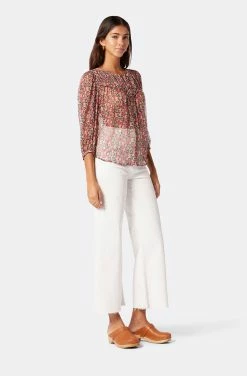 Joie Fanning Long Sleeve Silk Top 11 Joie Fanning Long Sleeve Silk Top -Joie Shop 22 3 009127 TP05179 PALEKHAKIMULTI FANNING 4