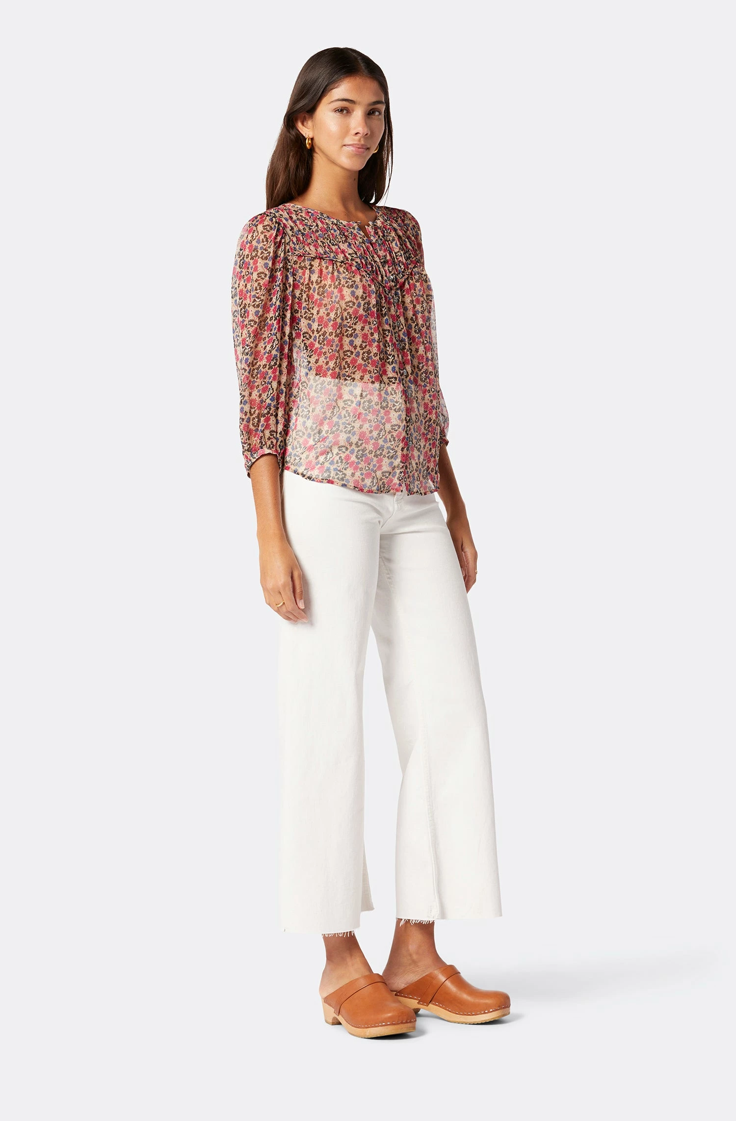 Joie Fanning Long Sleeve Silk Top 5 Joie Fanning Long Sleeve Silk Top - Image 5