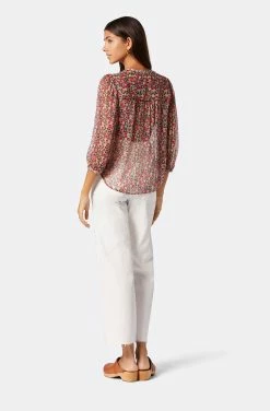 Joie Fanning Long Sleeve Silk Top 12 Joie Fanning Long Sleeve Silk Top -Joie Shop 22 3 009127 TP05179 PALEKHAKIMULTI FANNING 5