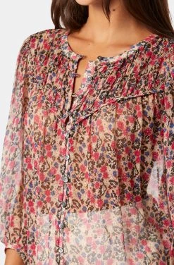 Joie Fanning Long Sleeve Silk Top 9 Joie Fanning Long Sleeve Silk Top -Joie Shop 22 3 009127 TP05179 PALEKHAKIMULTI FANNING 6