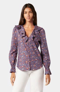 Joie Mazet Long Sleeve Cotton Top