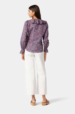 Joie Mazet Long Sleeve Cotton Top -Joie Shop 22 3 009179 TP05341 BIJOUBLUEMULTI MAZET 5