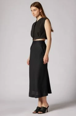 Joie Aryanna Midi Linen Skirt -Joie Shop B0057F889 CAV 3