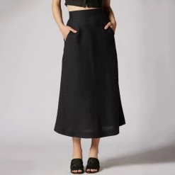 Joie Aryanna Midi Linen Skirt -Joie Shop B0057F889 CAV 4 DPA