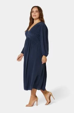 Joie Kaz Midi Silk Dress -Joie Shop D0008BF7881 NVBZ 3 bfadeb12 59e0 4408 97dd 8bb418910250