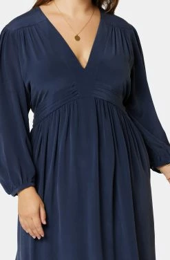 Joie Kaz Midi Silk Dress -Joie Shop D0008BF7881 NVBZ 6 302ae609 4aa1 433a 9507 f925b30c54a7