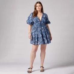 Joie Lucia Mini Cotton Dress -Joie Shop D0066XA9370 NVBM 1 DPA 98c42da1 c1c8 4603 811d 7e6c910c042a