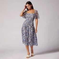 Joie Gillian Midi Silk Dress -Joie Shop D0081A0010 EMRM 1 DPA