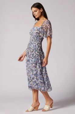 Joie Gillian Midi Silk Dress -Joie Shop D0081A0010 EMRM 3