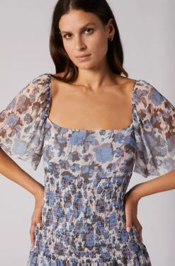 Joie Gillian Midi Silk Dress -Joie Shop D0081A0010 EMRM 4