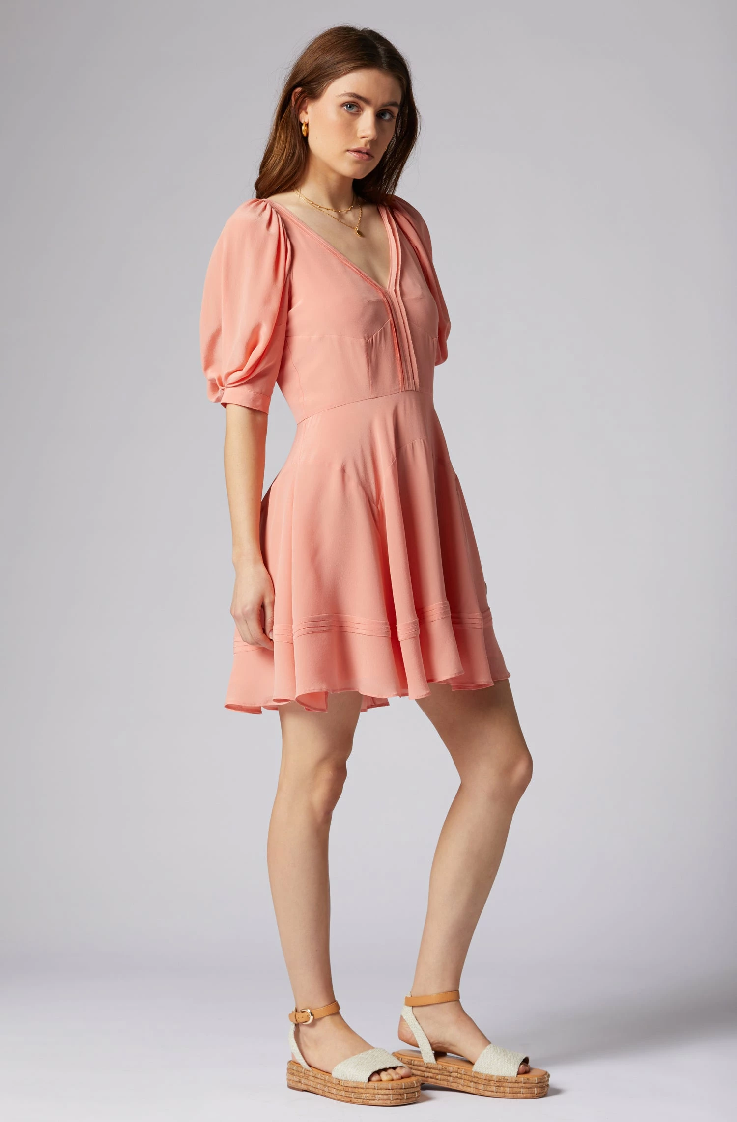 Joie Rianne Mini Silk Dress 4 Joie Rianne Mini Silk Dress - Image 4