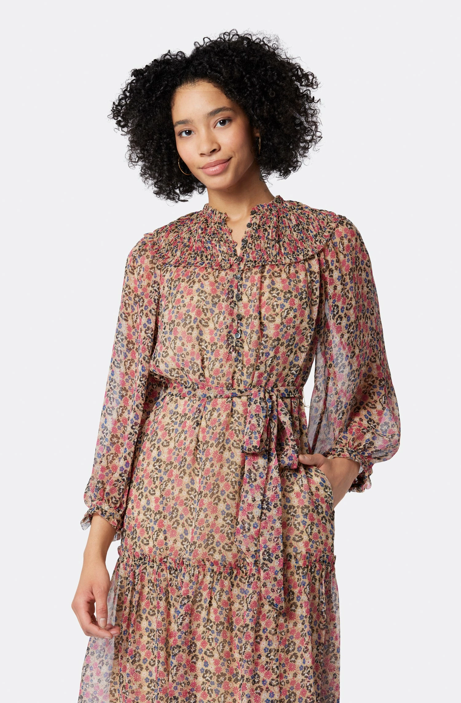 Joie Peoria Silk Midi Dress 2 Joie Peoria Silk Midi Dress - Image 2