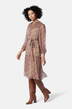 Joie Peoria Silk Midi Dress 9 Joie Peoria Silk Midi Dress -Joie Shop DR032699127 PLKM 3