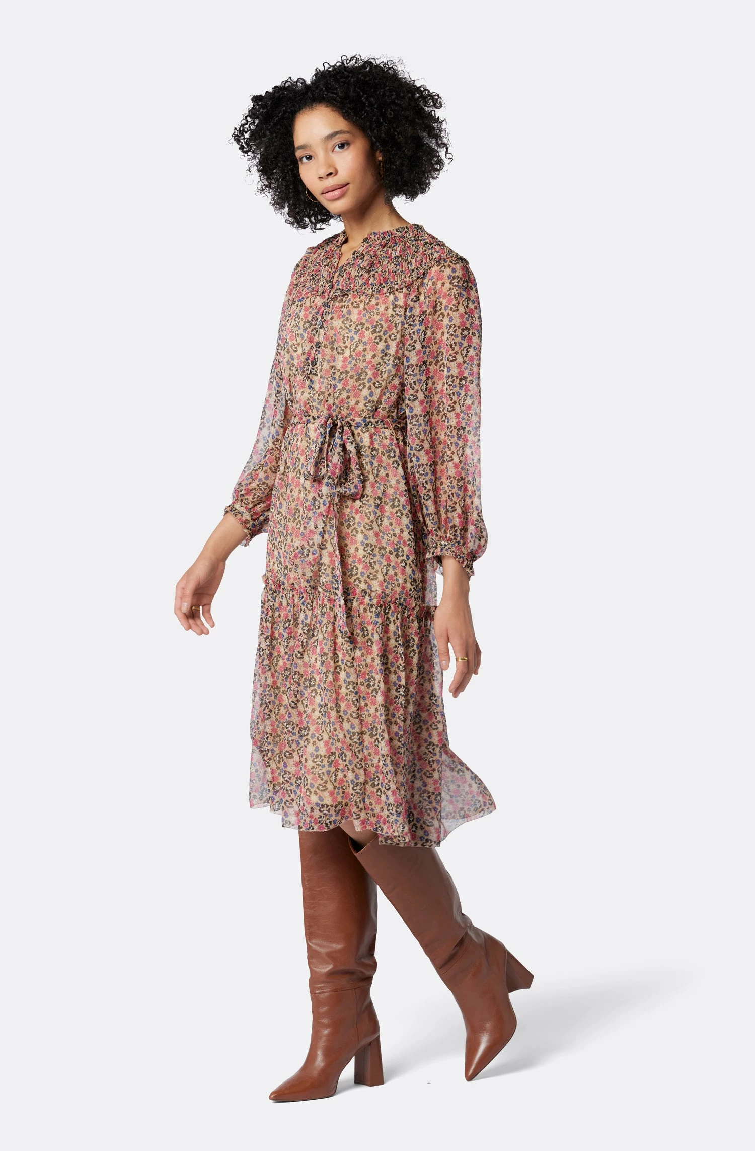 Joie Peoria Silk Midi Dress 3 Joie Peoria Silk Midi Dress - Image 3