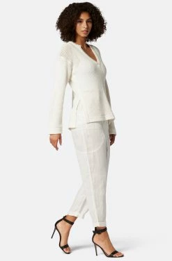 Joie Lyra V-Neck Crochet Cotton Sweater -Joie Shop K0066Y7373 PRCL 3