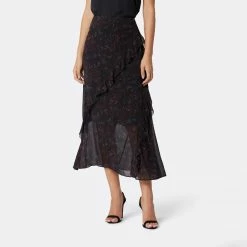 Joie Caillie Silk Midi Skirt -Joie Shop K009989133 CAVM 2 DPA