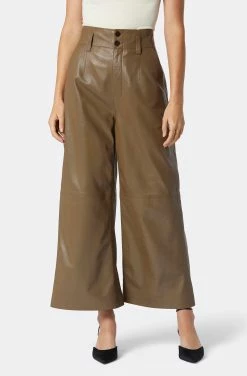 Joie Porter Wide Cropped Leather Pant