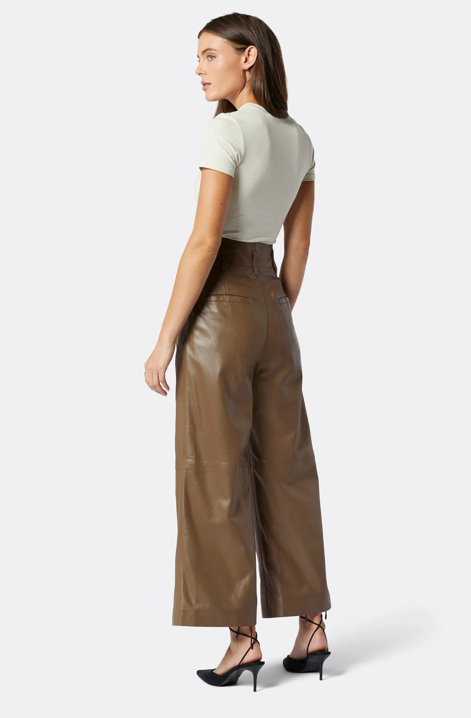 Joie Porter Wide Cropped Leather Pant 6 Joie Porter Wide Cropped Leather Pant - Image 6