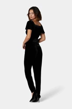 Joie Juniper Velvet Short Sleeve Top -Joie Shop T0008F07636 CAV 5