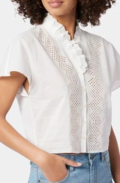 Joie Venus Short Sleeve Cotton Top -Joie Shop T0051F337 PRCL 6