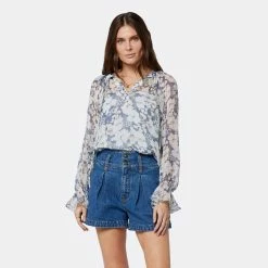 Joie Brigitta Long Sleeve Silk Top -Joie Shop T0056A9368 NGBM 2 DPA