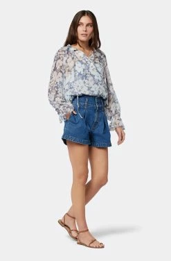 Joie Brigitta Long Sleeve Silk Top -Joie Shop T0056A9368 NGBM 3