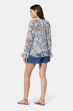 Joie Brigitta Long Sleeve Silk Top -Joie Shop T0056A9368 NGBM 5