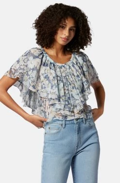 Joie Larisa Short Sleeve Silk Top
