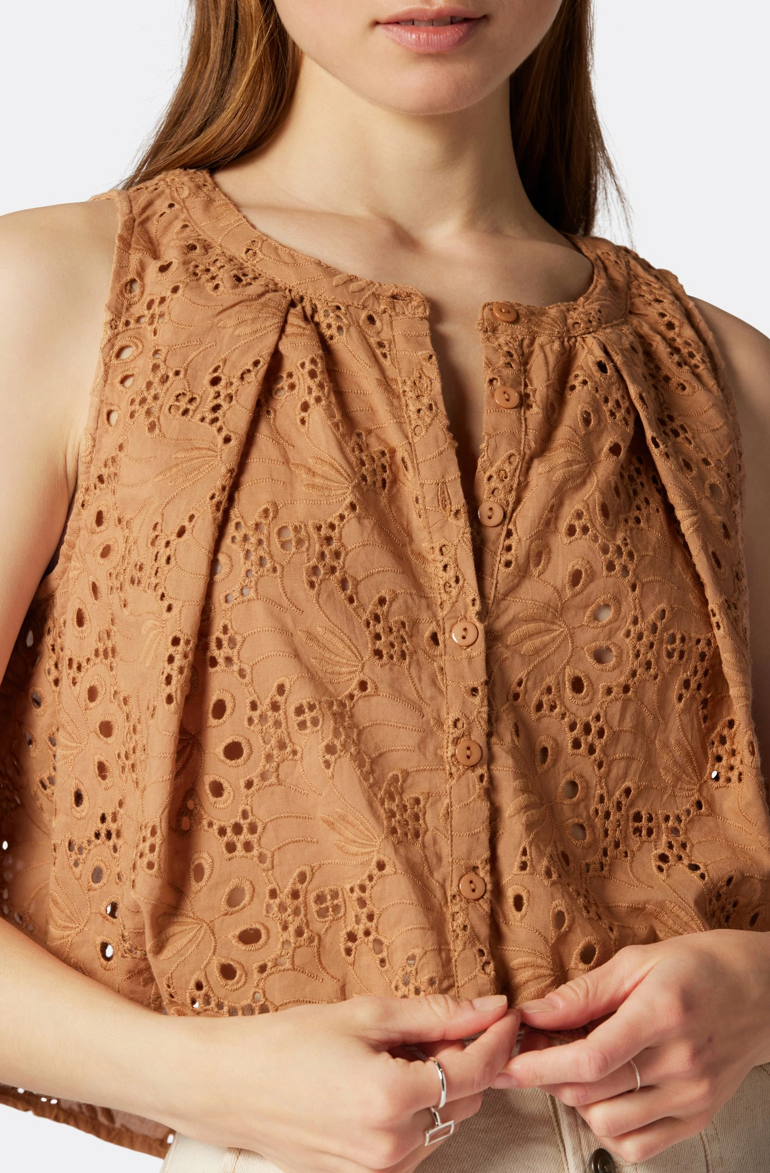 Joie Gemma Sleeveless Cotton Top 1 Joie Gemma Sleeveless Cotton Top