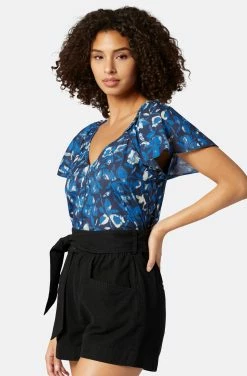 Joie Katya Short Sleeve Cotton Top