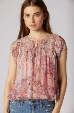 Joie Thana Short Sleeve Silk Top