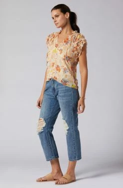 Joie Tezza Short Sleeve Silk Top -Joie Shop T0130A0007 ABFM 3