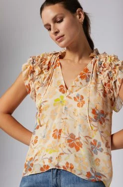 Joie Tezza Short Sleeve Silk Top
