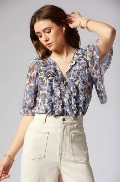 Joie Mikayla Short Sleeve Silk Top