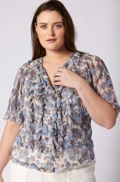 Joie Mikayla Short Sleeve Silk Top -Joie Shop T0139X0010 EMRM 4