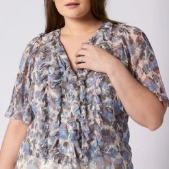 Joie Mikayla Short Sleeve Silk Top -Joie Shop T0139X0010 EMRM 4 DPA