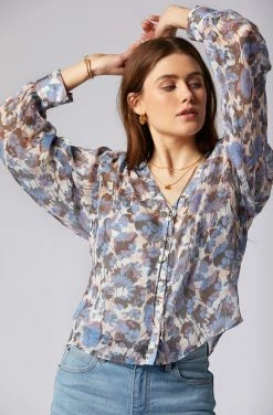 Joie Naomi Long Sleeve Silk Top
