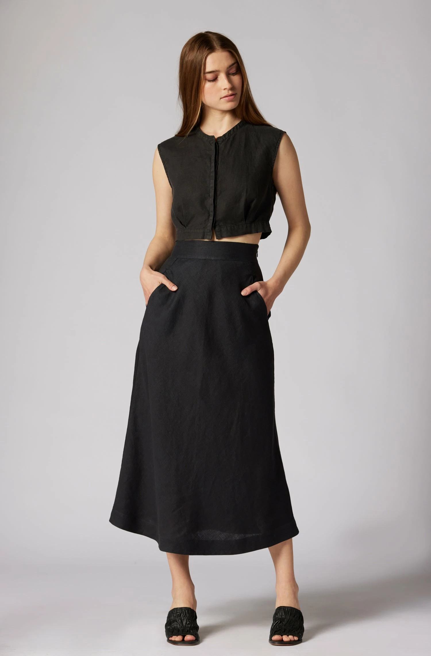 Joie Marci Sleeveless Linen Top 2 Joie Marci Sleeveless Linen Top - Image 2