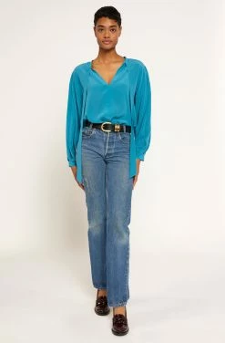 Joie Wells Long Sleeve Silk Top -Joie Shop T0215F7881 FJBL 1