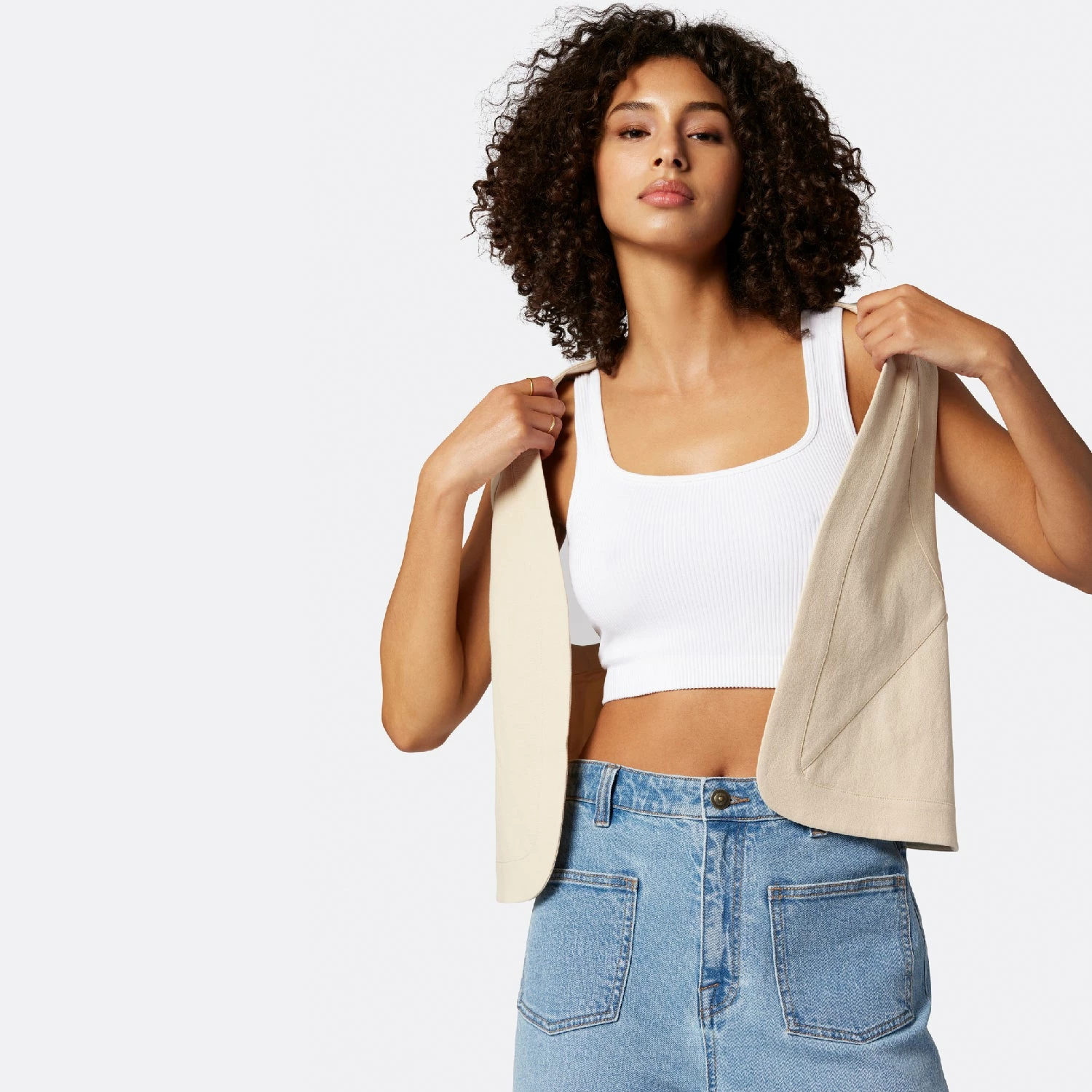 Joie Raine Sleeveless Cotton Vest 5 Joie Raine Sleeveless Cotton Vest - Image 5