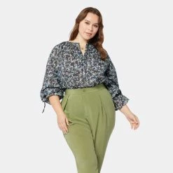 Joie Cecarina Long Sleeve Cotton Top -Joie Shop T5051XA09314 NVBM 2 DPA