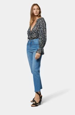 Joie Cecarina Long Sleeve Cotton Top -Joie Shop T5051XA09314 NVBM 3