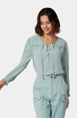 Joie Yerba Long Sleeve Silk Top